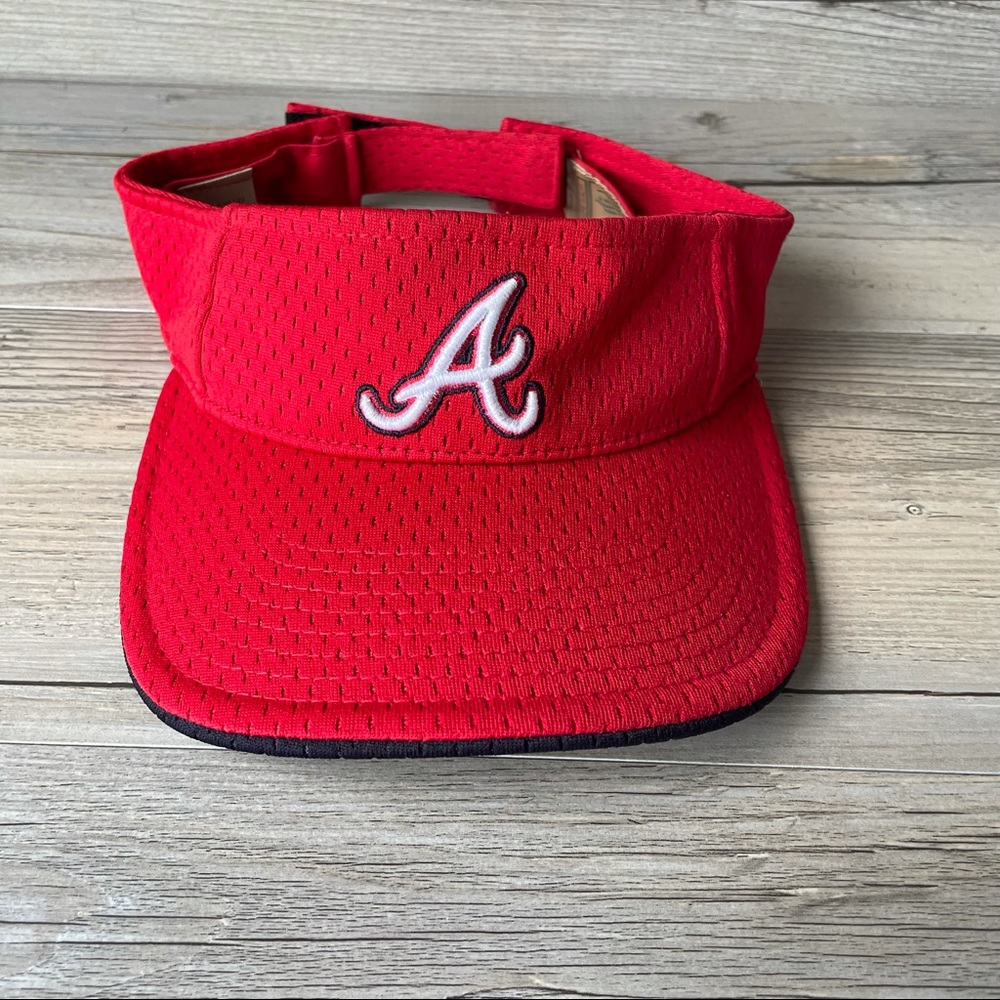 Vintage Atlanta Braves Red Visor Men’s Women’s Headware Velcro